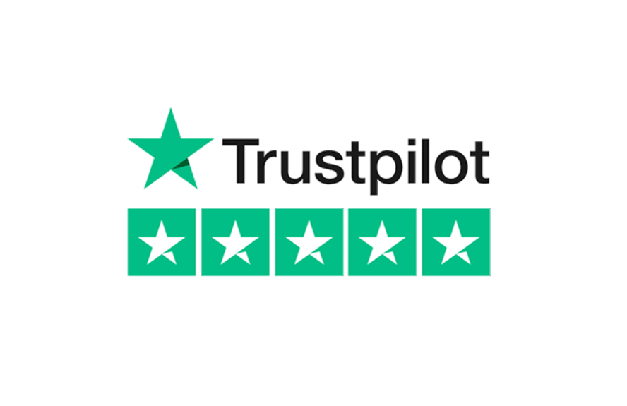 Trustpilot logo with 5 stars