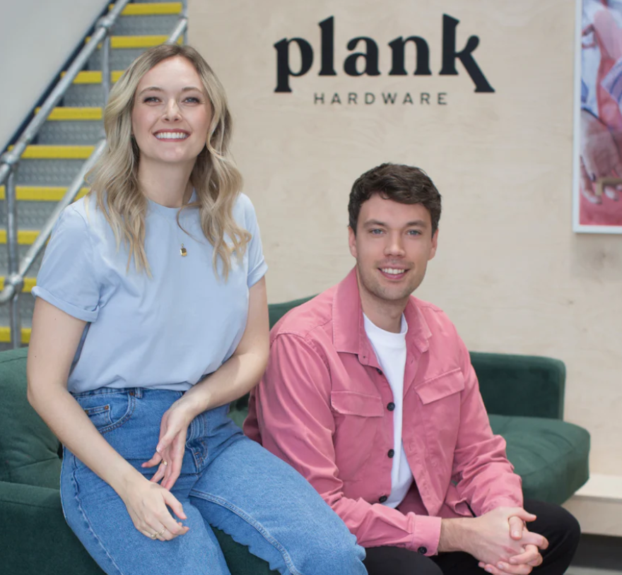 Tom and Annie, co-founders of Plank hardware
