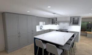 Beau Bijou Design Norton Heron Grey Carrera quartz worktops DIY Kitchens