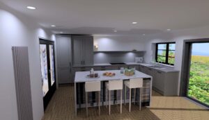 Beau Bijou Design independent kitchen design Helmsley Dove grey and quartz worktops DIY Kitchen