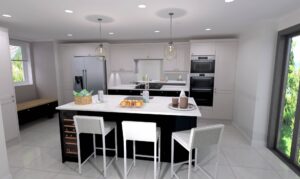 Beau Bijou Design independent kitchen designer Bramley Cashmere with quartz worktops DIY Kitchens