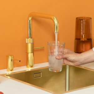 Beau Bijou Design. Independent kitchen designer Quooker Fusion Square in Gold