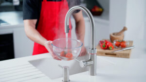 Beau Bijou Design. Independent kitchen designer Quooker Fusion Round in Stainless steel