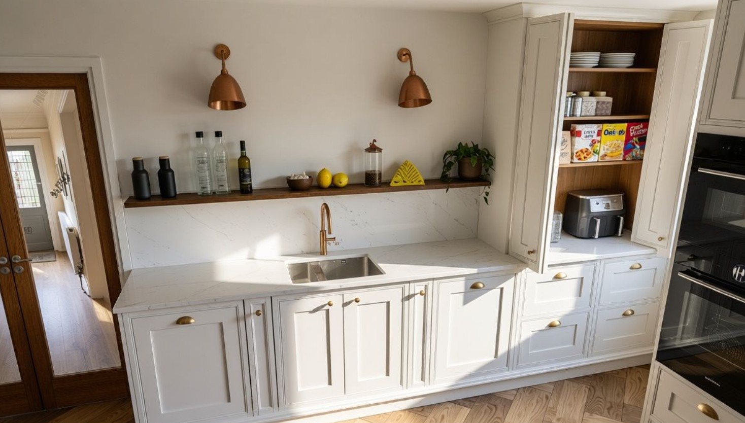 kitchen plan using Hallas and Hill kitchens. Ultra realistic kitchen design