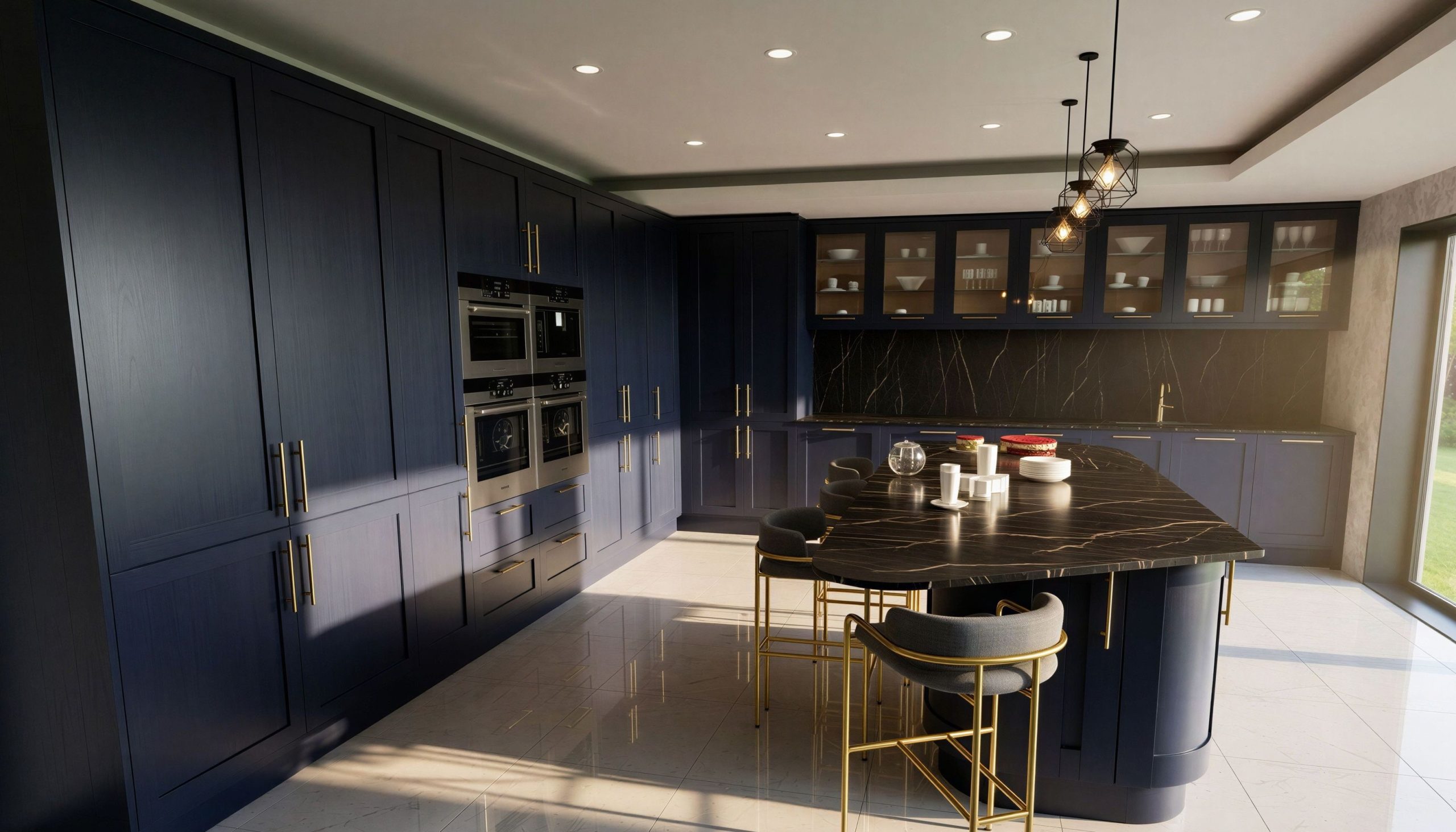 Beau Bijou Design photo realistic render. DIY Kitchens Norton Cobham Blue